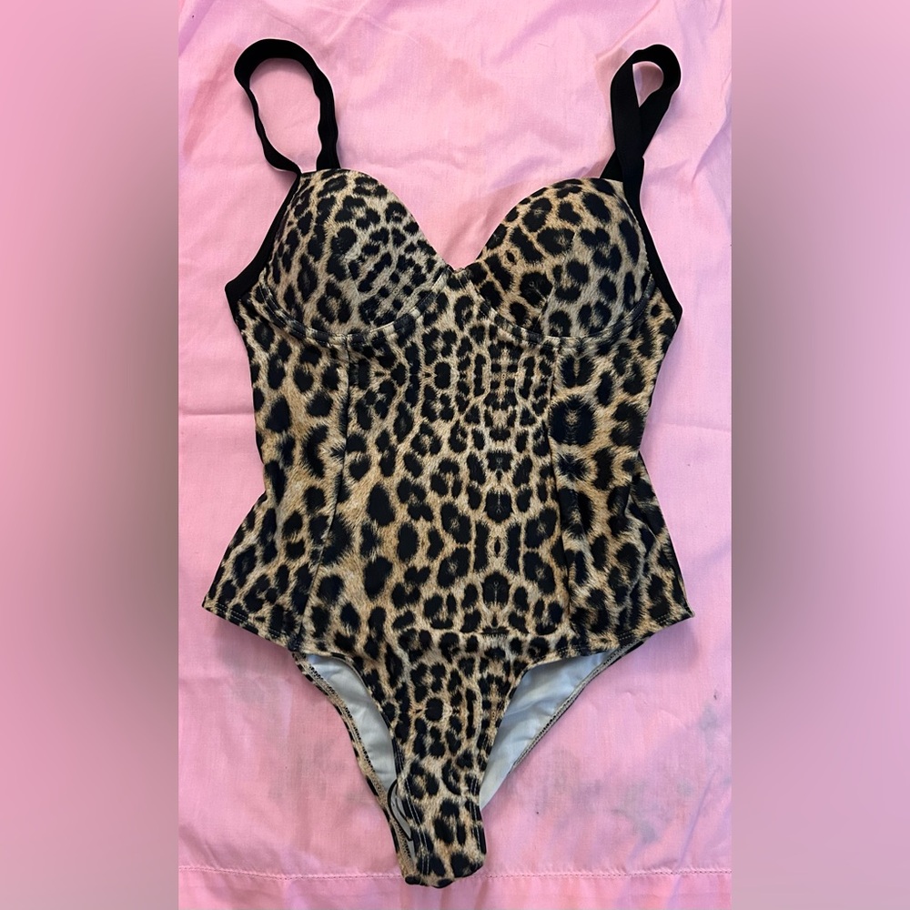 NWT Leopard print one piece swimsuit